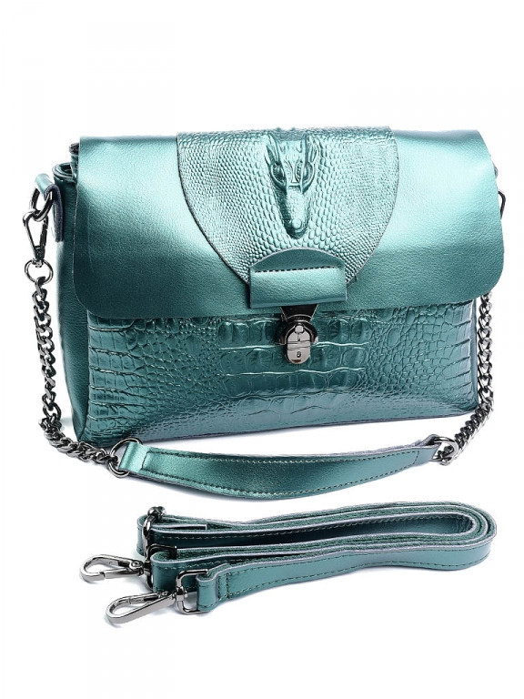 

Женская сумка 8645-2 Bright Case зеленая натуральная кожа