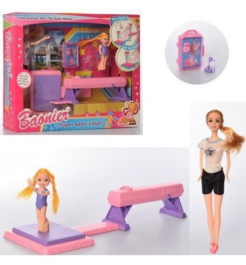 

​Кукла A-Toys "Гимнастка" JJ8578 Куколка, Гимнастический снаряд Аксессуары, 40,5 * 32,5 * 7,5 См