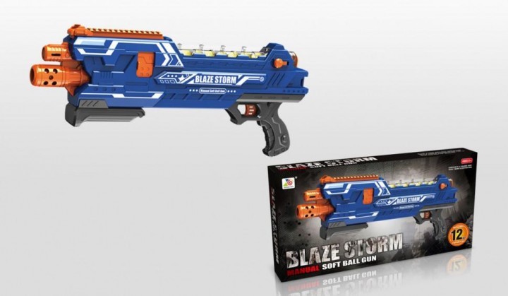 

Бластер NERF ZC7096 С мягкими патронами, Коробка 60 * 8 * 31 см, синий