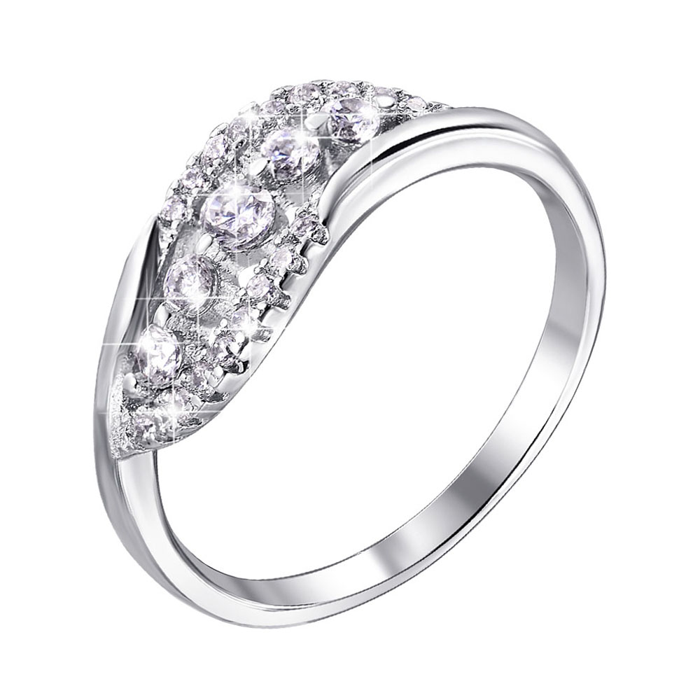 

Серебряное кольцо с цирконием 000140507 16 размера