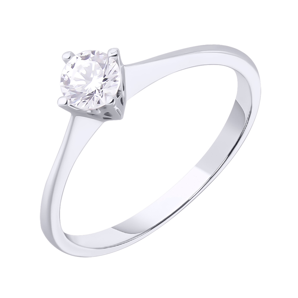 

Кольцо из белого золота с цирконием Swarovski 000036784 16.5 размера
