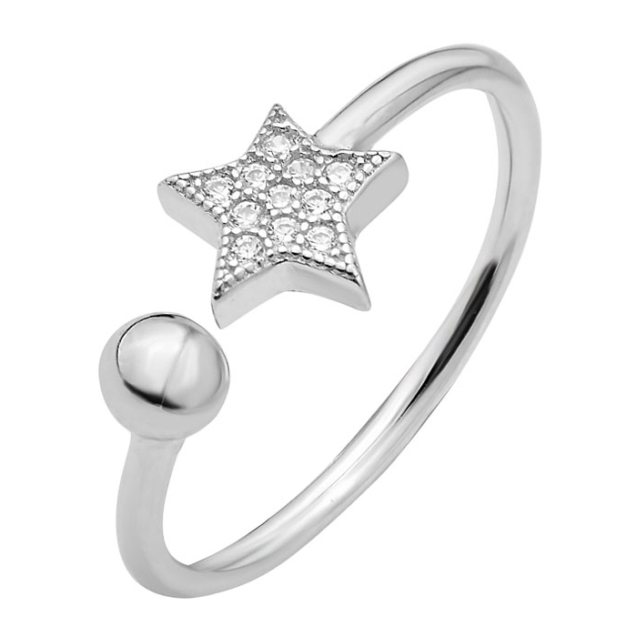 

Серебряное кольцо с цирконием Swarovski 000103094 16 размера