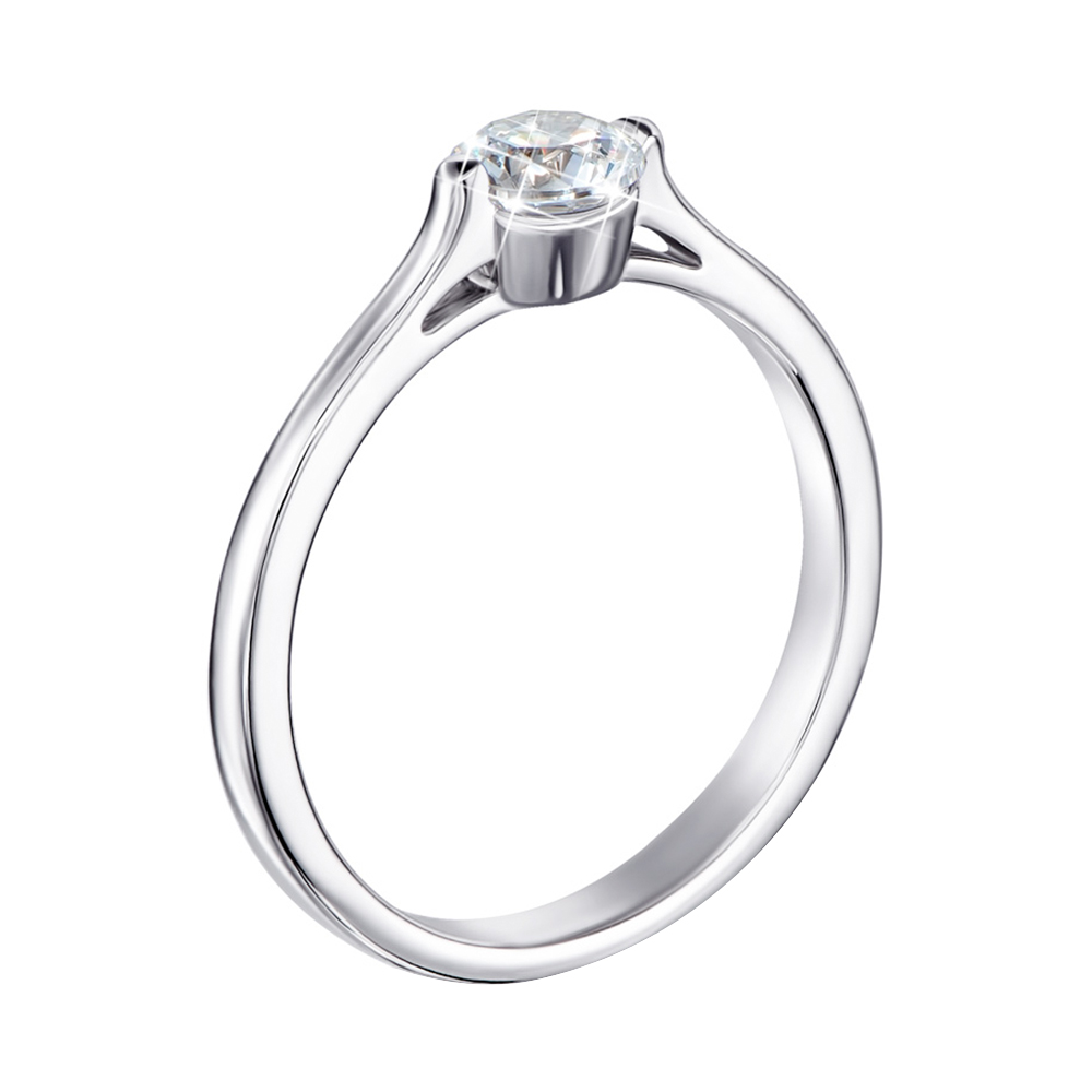 

Серебряное кольцо с цирконием Swarovski 000119305 17.5 размера