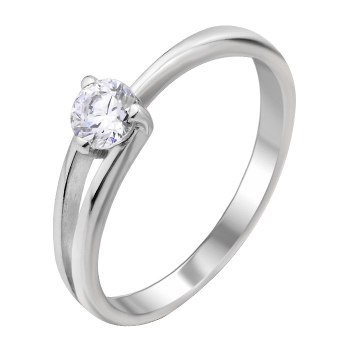 

Серебряное кольцо с цирконием Swarovski 000103121 18 размера
