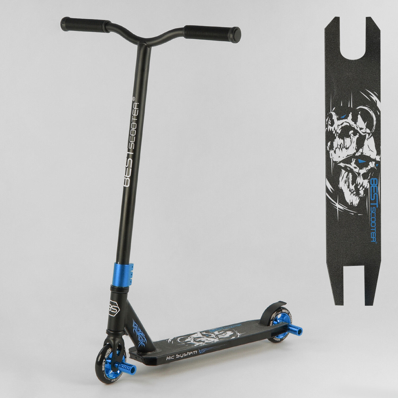 

Самокат BEST SCOOTER 38226 синий (диски металл, HIC, 2 пеги)