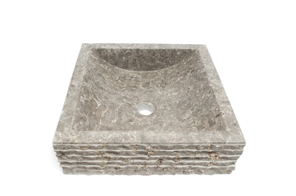 

Умивальник з каменю GREY Industar s27-3498-6 40 см Квадратний