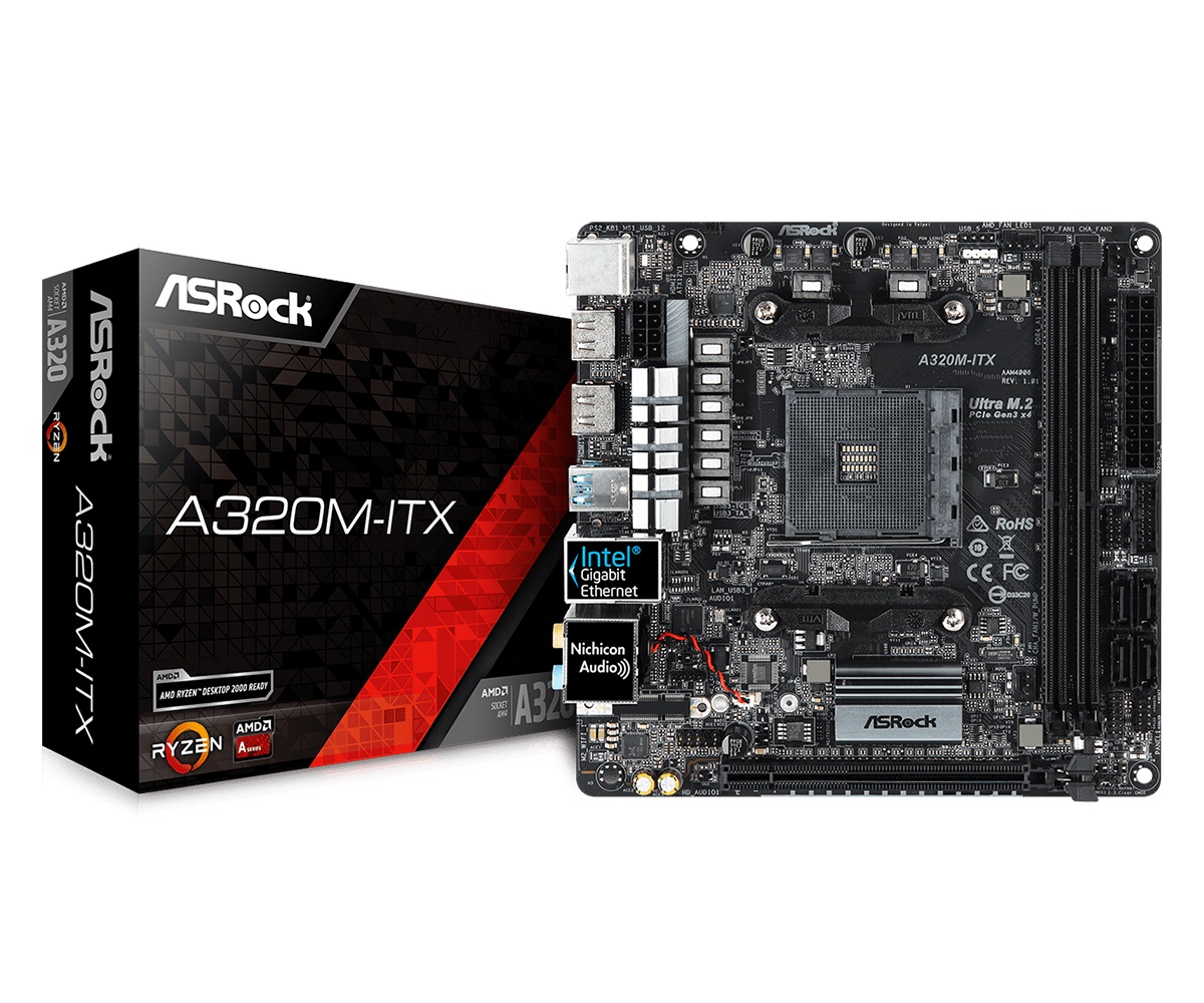 

Материнская плата ASRock A320M-ITX Socket AM4