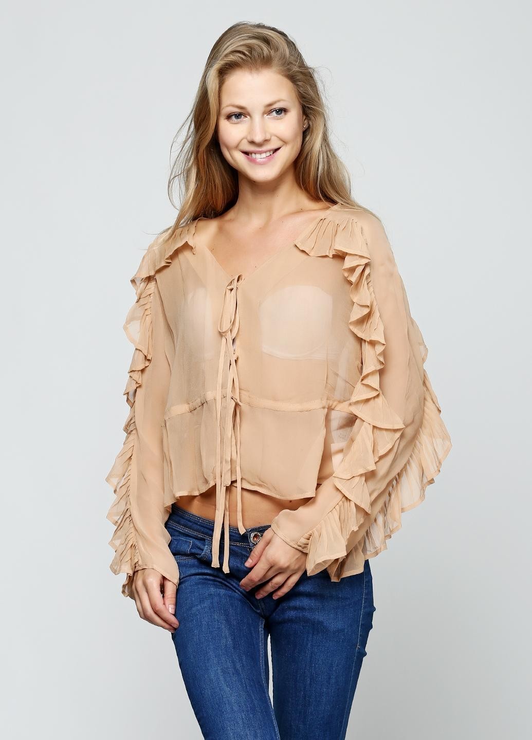 

Блуза Guess By Marciano повсякденна 42 нюдовий GS0121BL0058