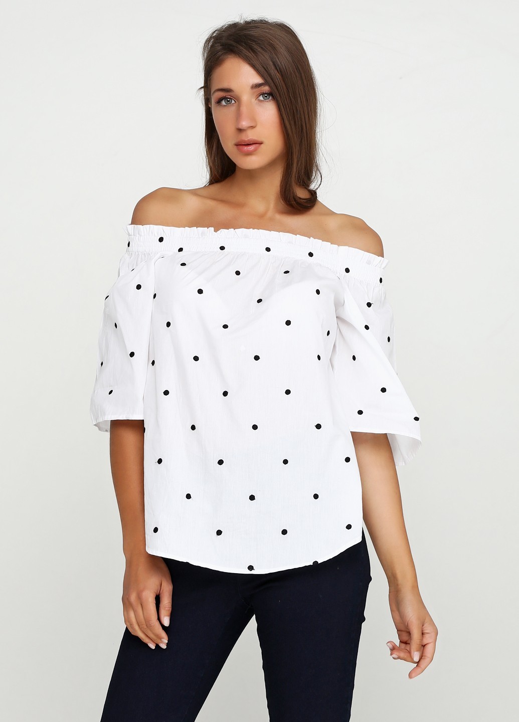

Блуза H&M повсякденна 34 білий 1220BLHM0020