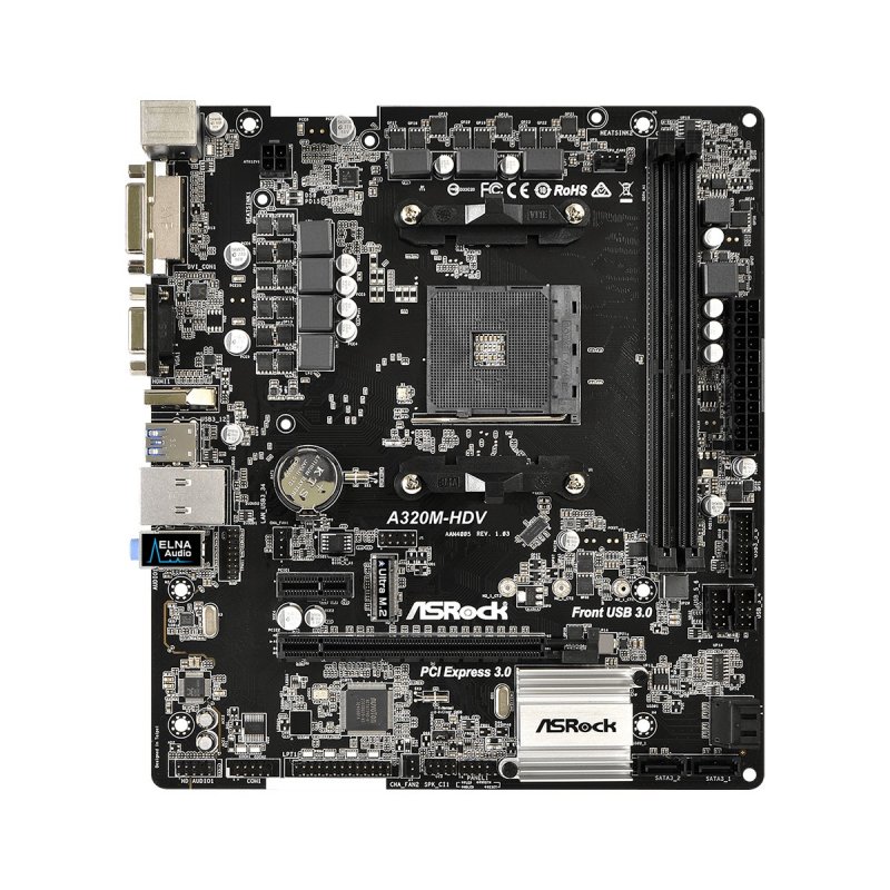 

Материнськая плата ASRock A320M-HDV R4.0 (A320M-HDV R4.0)