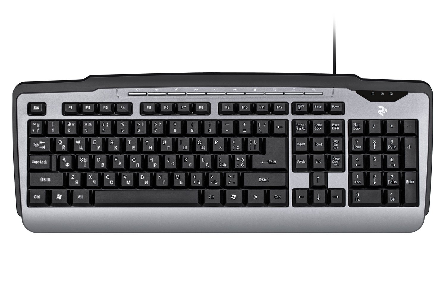 

Провідна клавіатура 2E KM1010 USB Gray
