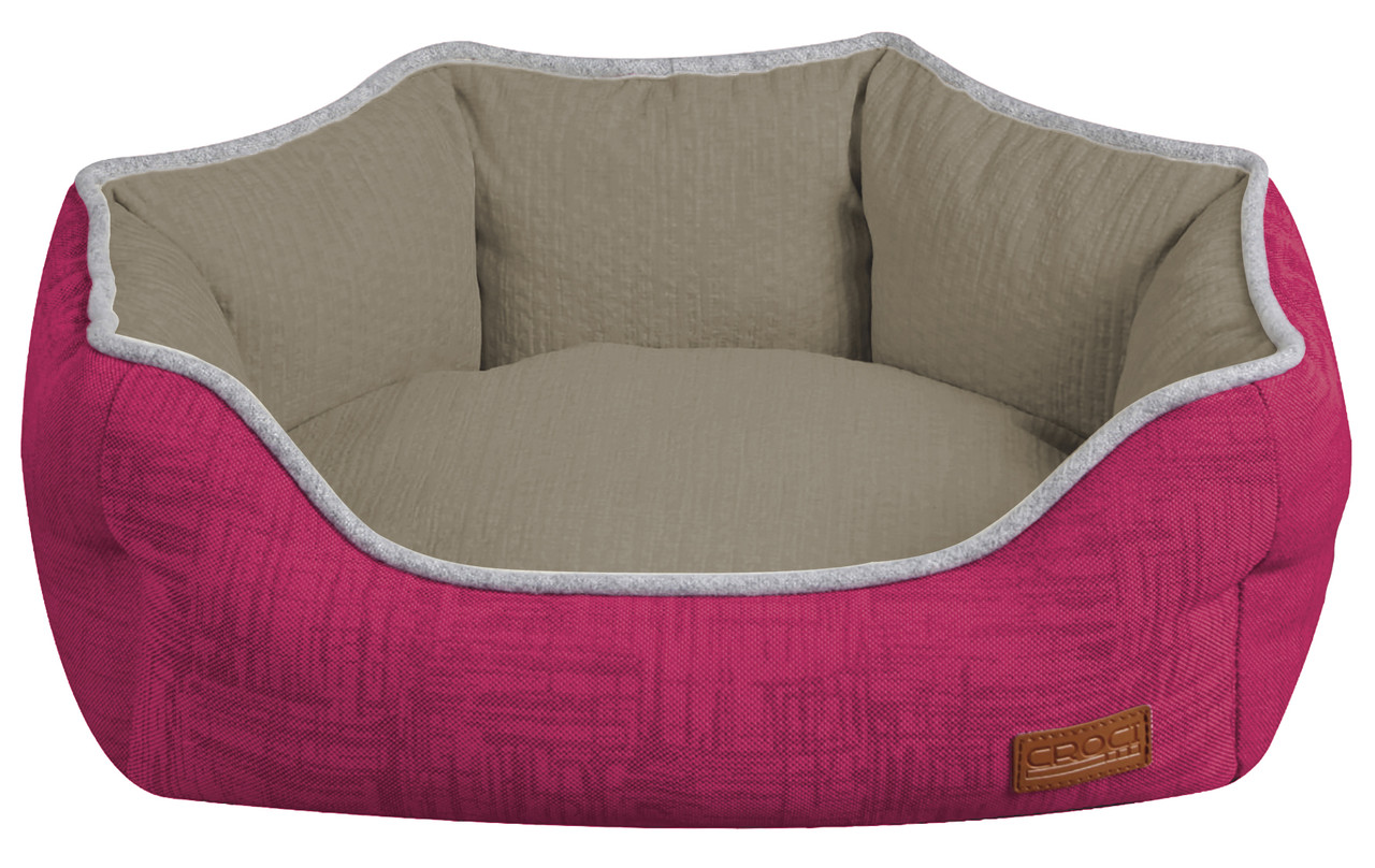 

Лежанка для собак Croci COZY FUXIA 85*66*23 см (розово-серый)