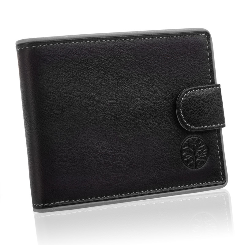 

Кошелёк кожаный мужской Betlewski с защитой RFID BPM-DP-60 черный