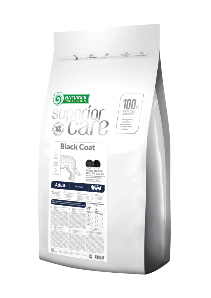 

Сухой корм для взрослых собак с черным окрасом шерсти, всех пород Nature's Protection Superior Care Black Coat Adult All Breeds 10кг (NPSC45791)