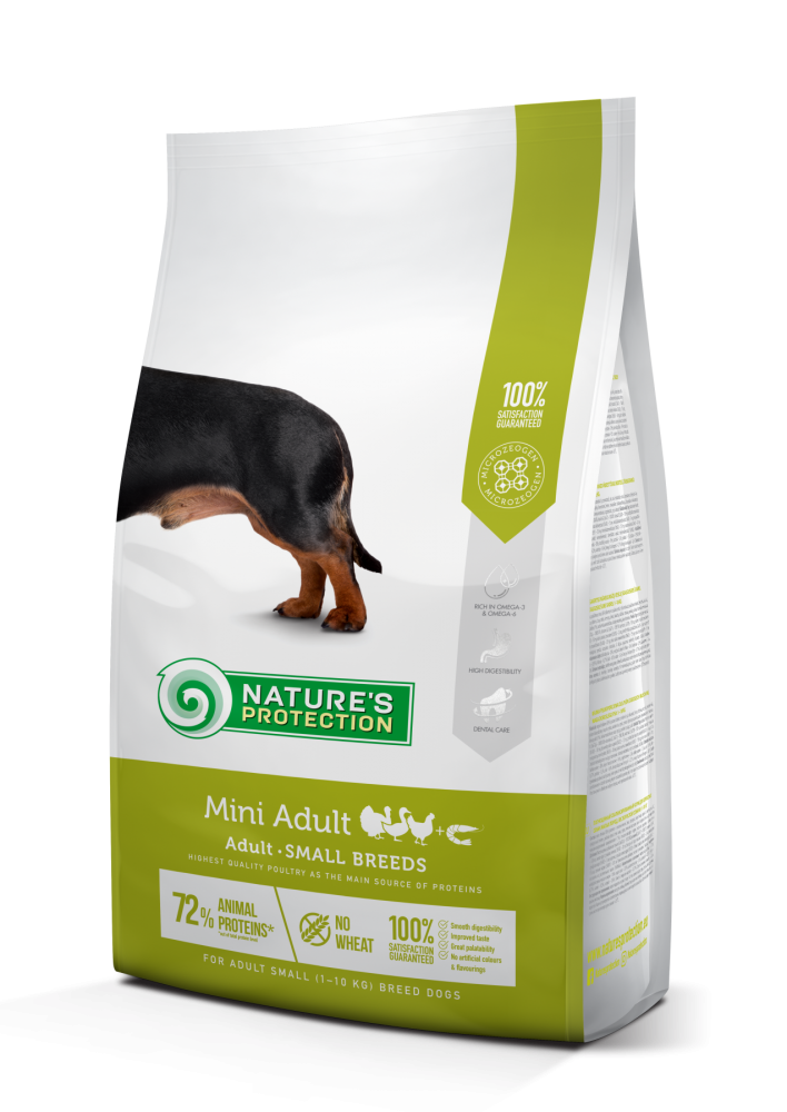 

Сухой корм для взрослых собак малых пород Nature's Protection Mini Adult Small Breeds 2кг (NPS45731)