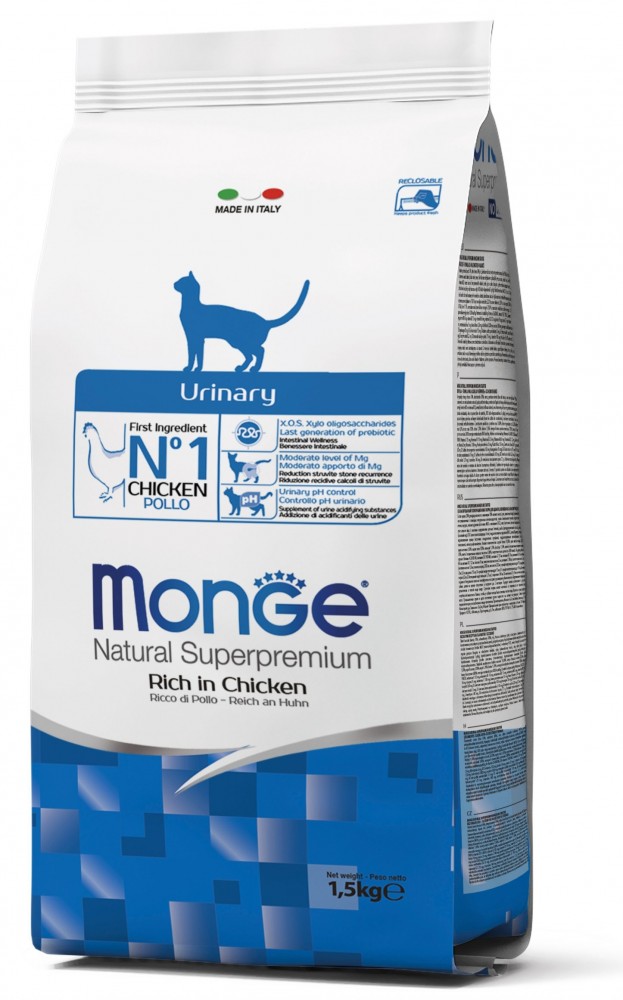 

Корм Monge CAT Urinary профилактика мочекаменной болезни у котов и кошек, 1,5 кг