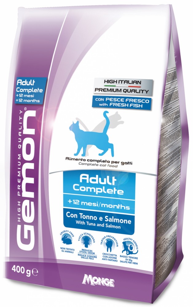 

Корм Gemon CAT Adult Complete тунец с лососем 1,5 кг (70297035)