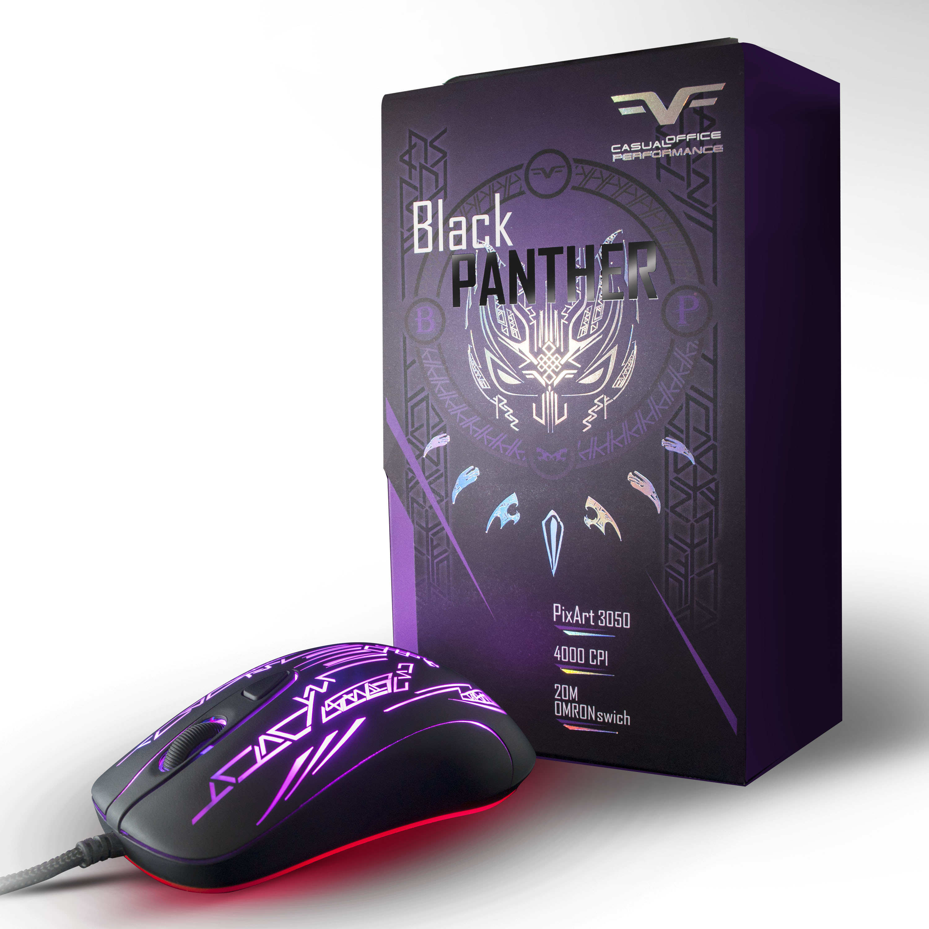 

Игровая мышь Frime Black Panther, USB (FMP18100)