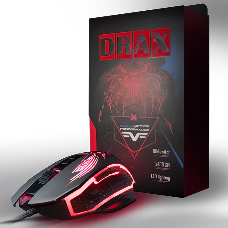 

Игровая мышь Frime Drax Black, USB (FMC1850)