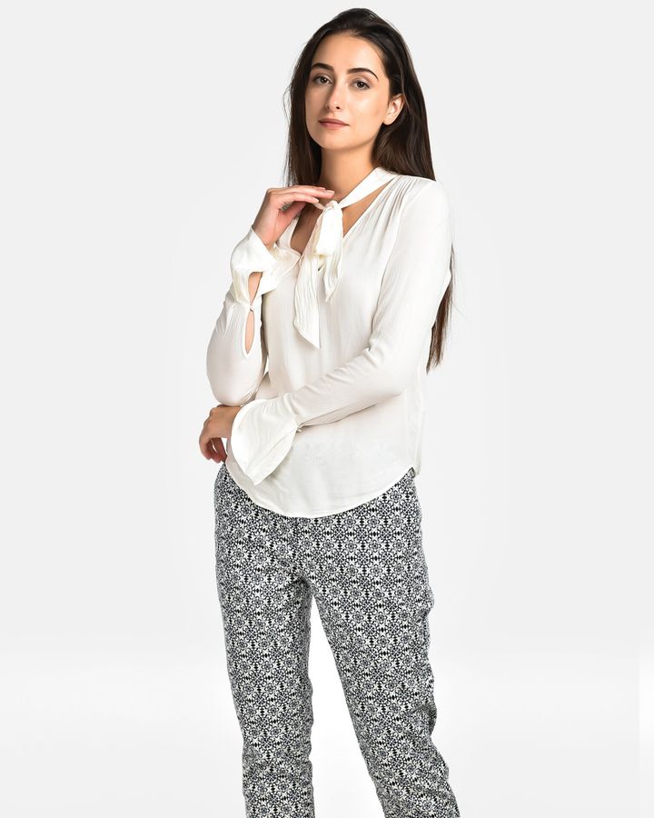 

Блузы с длинным рукавом H&M Молочный XXS 2933317250807
