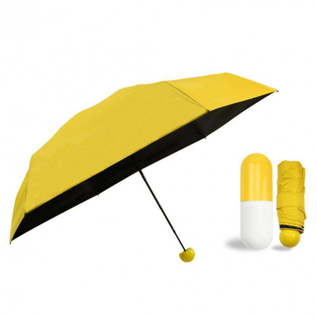 

Мини зонт в чехле капсула Capsule Umbrella Жёлтый