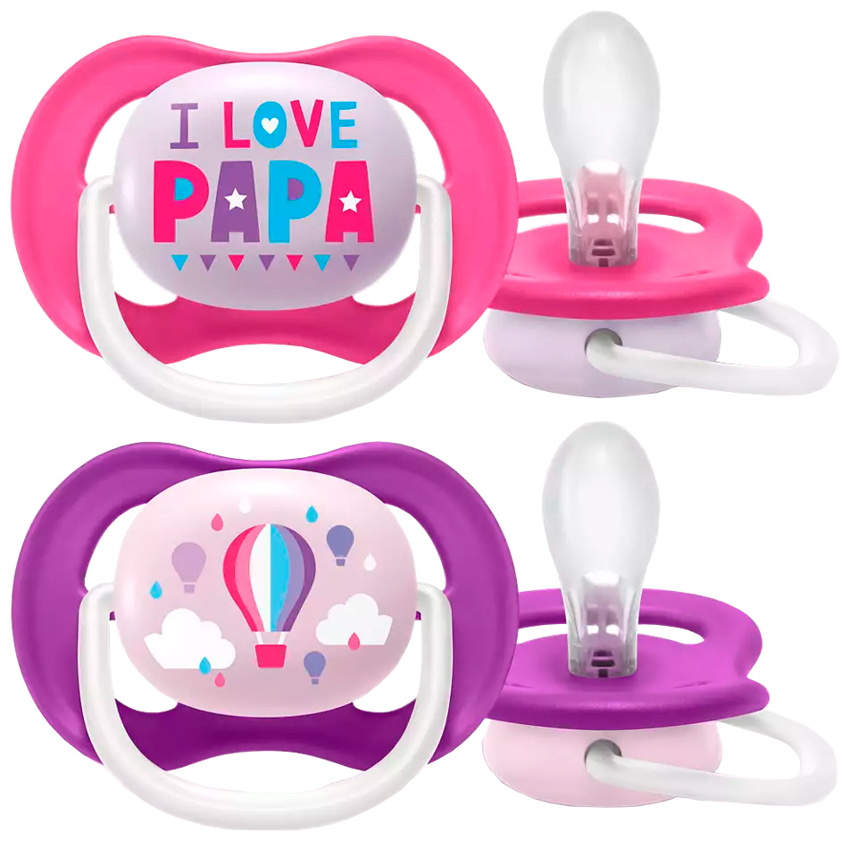 

Пустышка ортодонтическая Philips Avent Ultra Air I love... для девочек 6-18 месяцев (8710103949299)