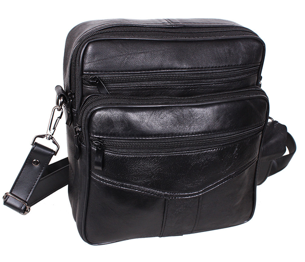

Мужская кожаная сумка Dovhani SW2014-1 24 x 20 x 10 см Черная