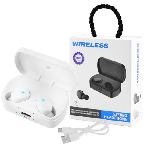 

Беспроводные bluetooth наушники TWS-10 5.0 с кейсом беспроводная зарядка power bank white