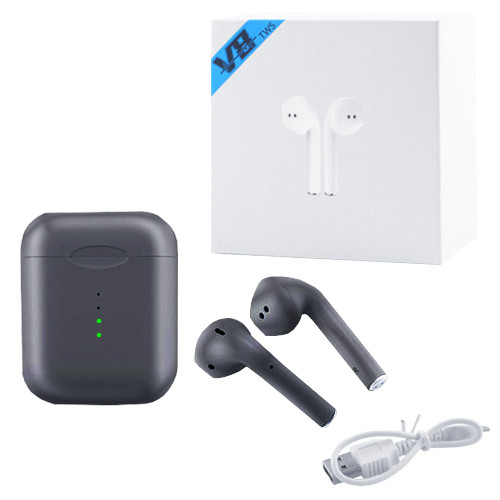 

Беспроводные bluetooth наушники V8 5.0 с кейсом grey