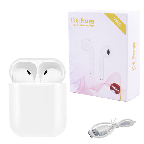 

Беспроводные bluetooth наушники I16 PRO 5.0 с кейсом white