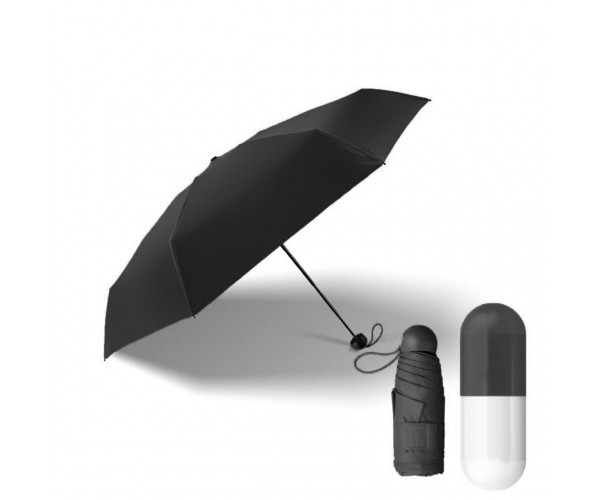 

Мини-зонт в капсуле Mini Capsule Umbrella Original | Карманный зонт-капсула Черный