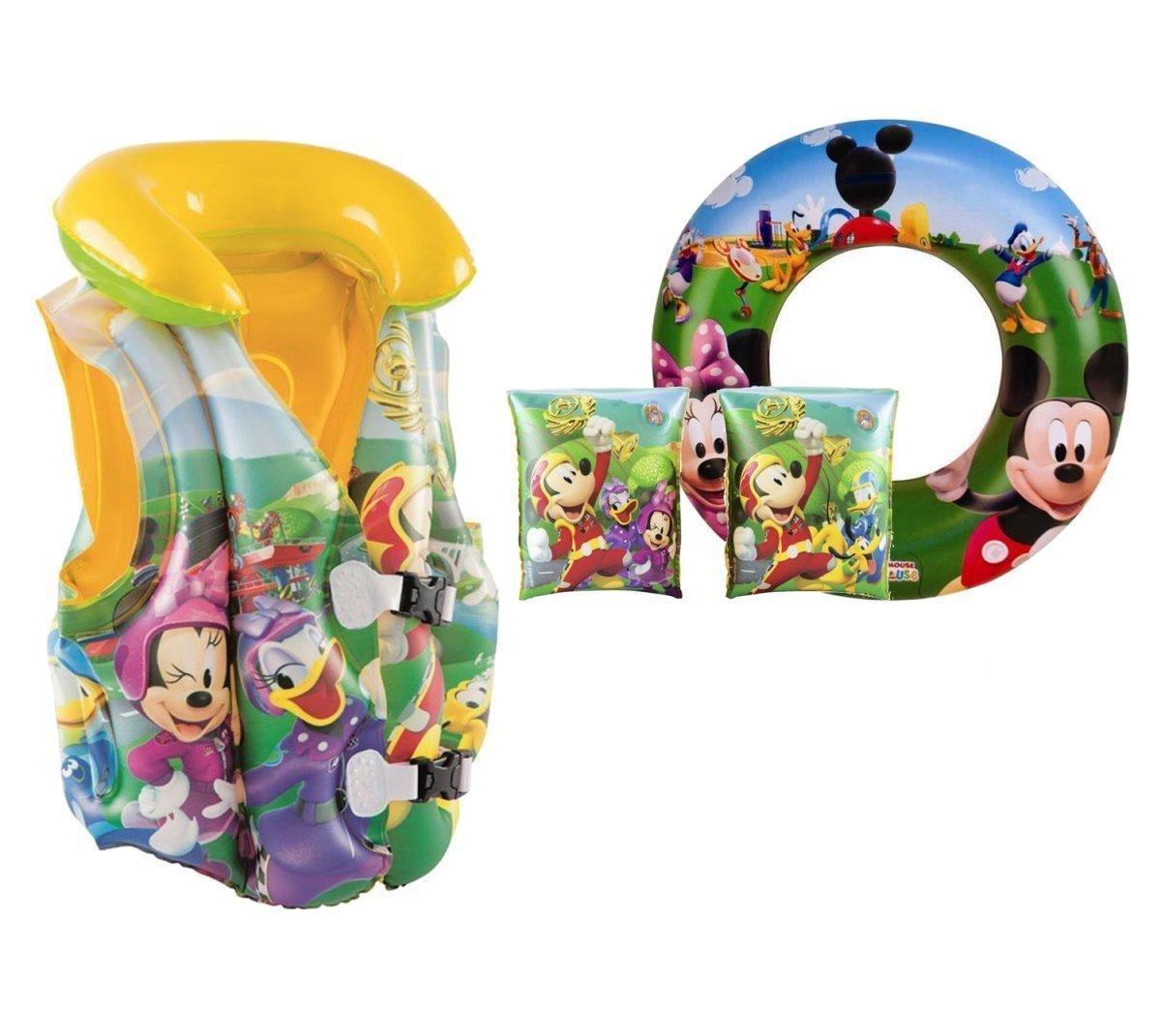 

Детский Надувной набор от 3 до 6 лет для плавания «Микки Маус» 3 в 1 Bestway 66020 Школа плавания. Жилет, круг, нарукавники + мяч в подарок
