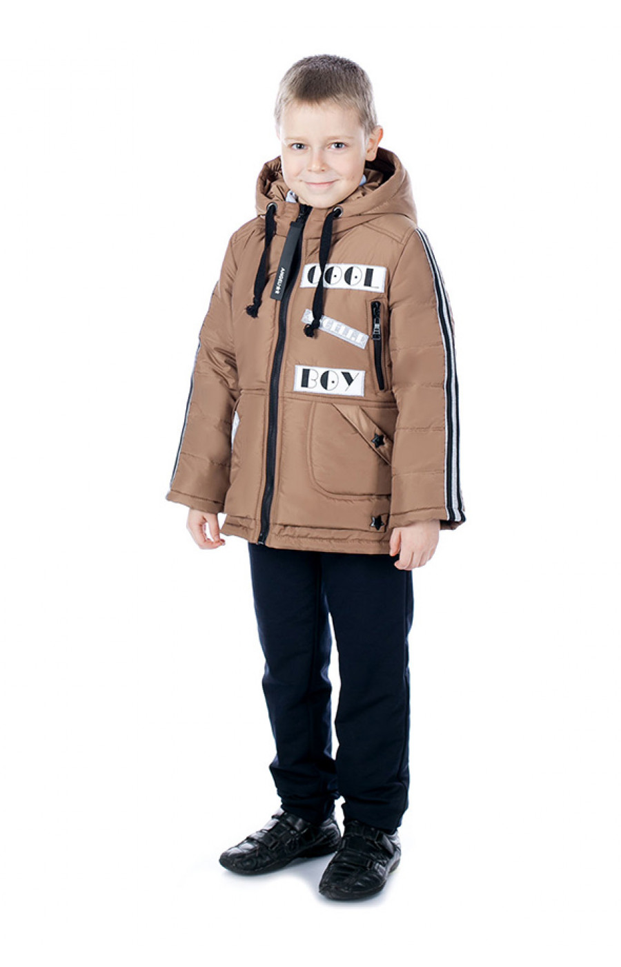 

Демисезонная куртка для мальчика Angelir Cool Boy 140 см Коричневый