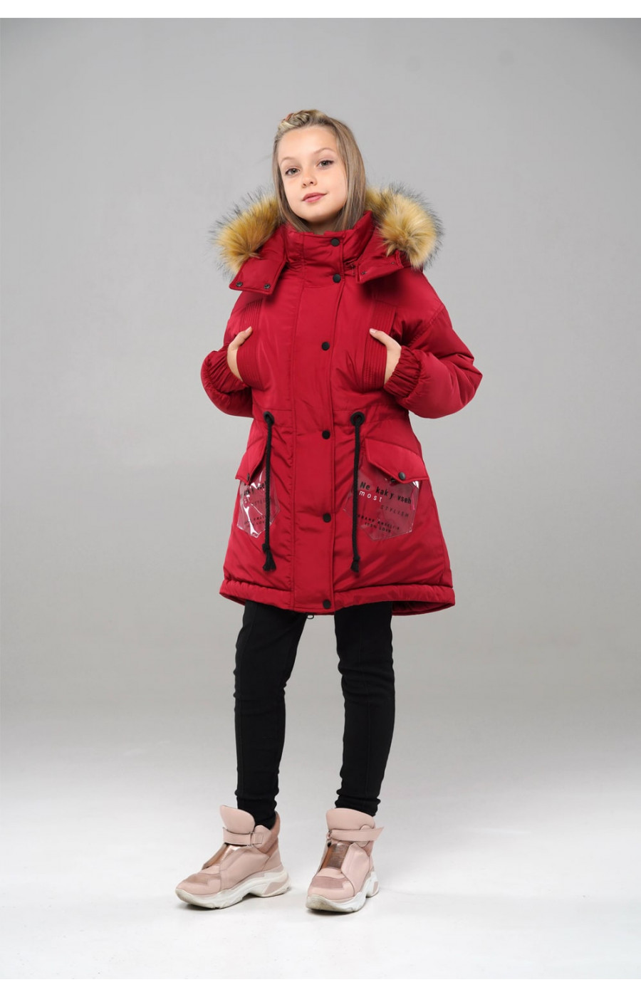 Куртка для девочек Angelir Паула 140 см Вишневый от продавца: An.BeRg ...
