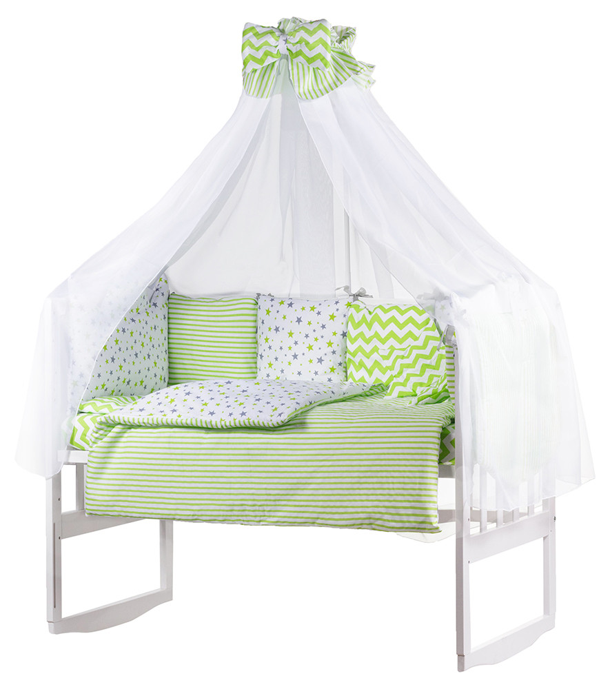 

Детская постель Babyroom Bortiki lux-08 stars салатовый 622613