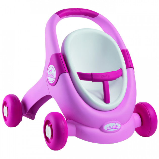

Ходунки коляска для куклы 3 в 1 Smoby 210205 Minikiss Аnimal Baby