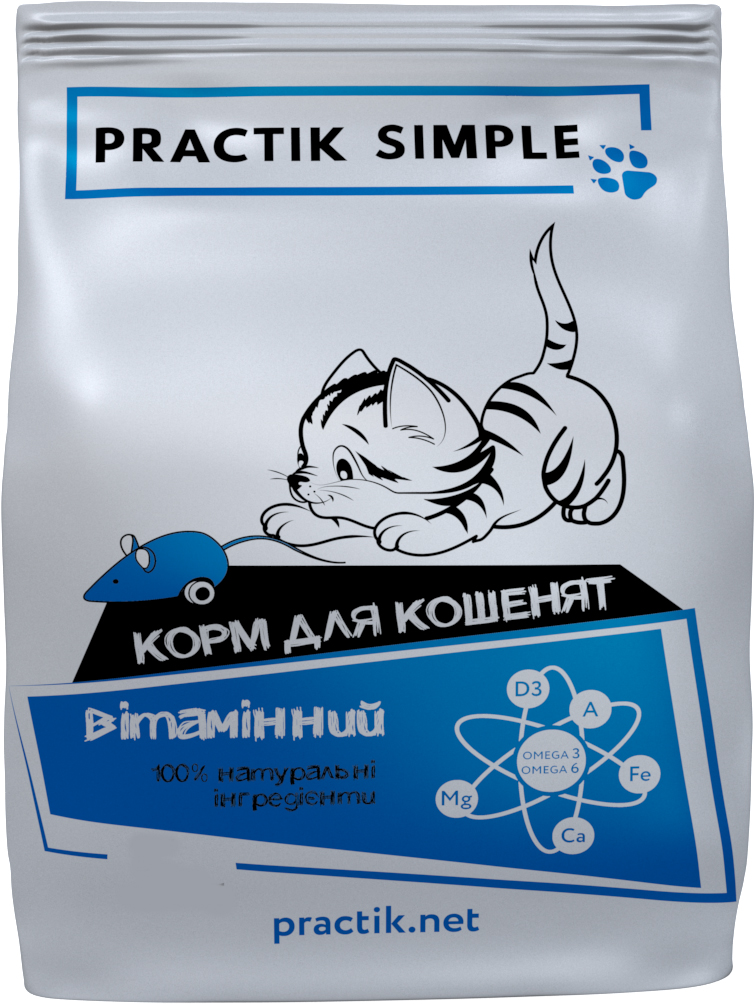 

Сухой корм для котят Practik Simple "Витаминный" 5 кг