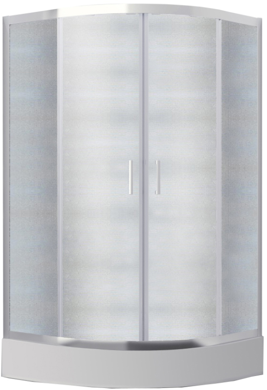 

Душевая кабина полукруглая BESCO Modern 90x90x165 прозрачная без поддона
