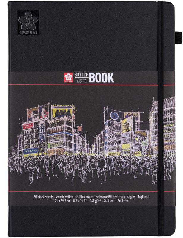 

Блокнот для графики Sakura Sketch Black А4 (21х29.7см) 140 г/м2 80 листов (94141005)