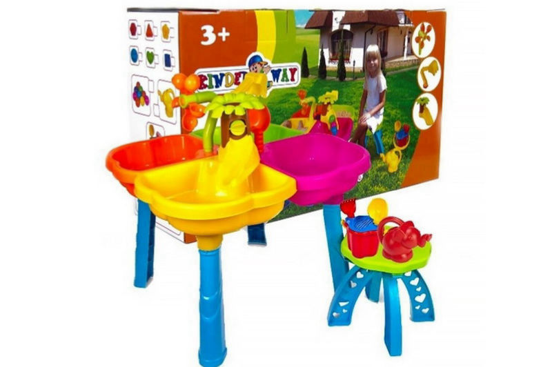 

Стіл-пісочниця KinderWay "KW-01-121-1 " зі стільчиком 60*175*34 см різнобарвний KW-01-121-1