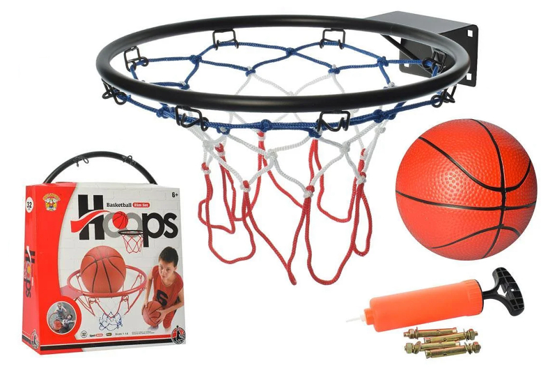 

Баскетбольне кільце A-Toys "Hoops" з насосом та м'ячем 32*39*8 см., червоний M 5965