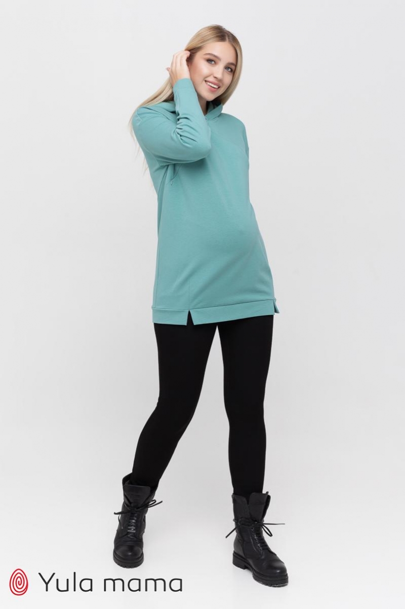 

Теплые брюки-лосины для беременных из трикотажа на меху Юла мама Kristi warm XXL Черный TR-40.101