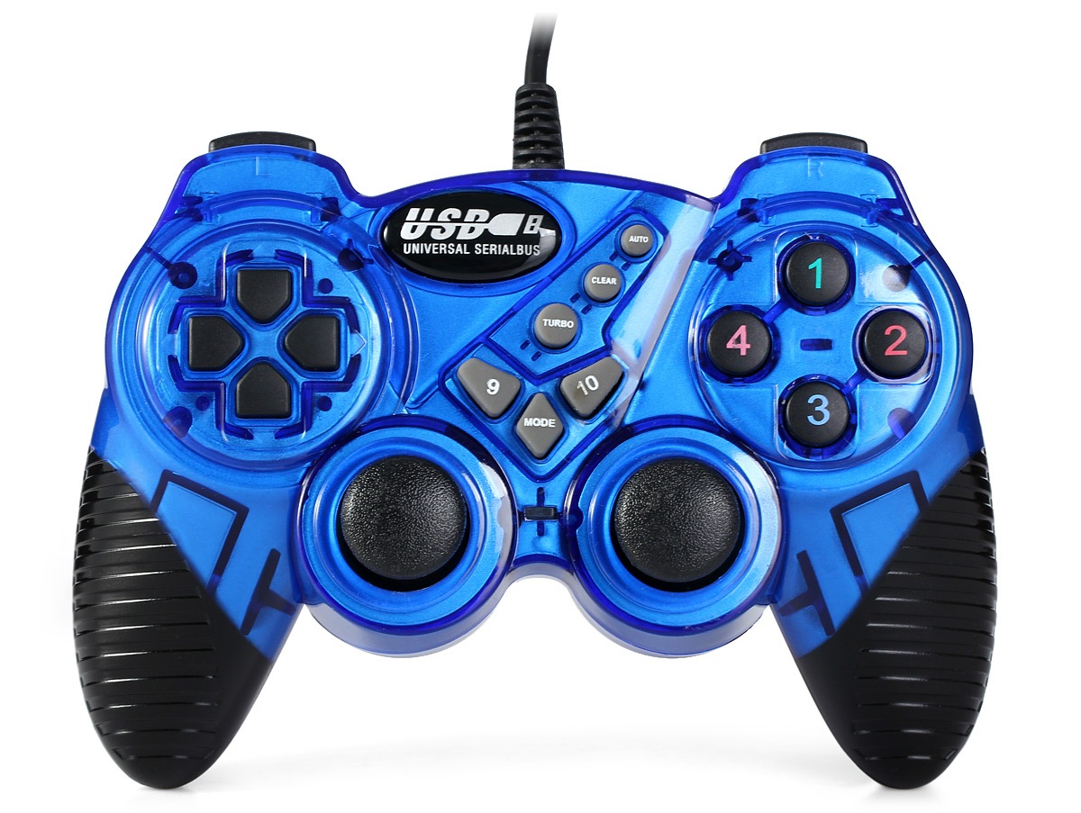 

Джойстик игровой проводной для ПК Double Shok USB-906 Синий (mk-USB-906)