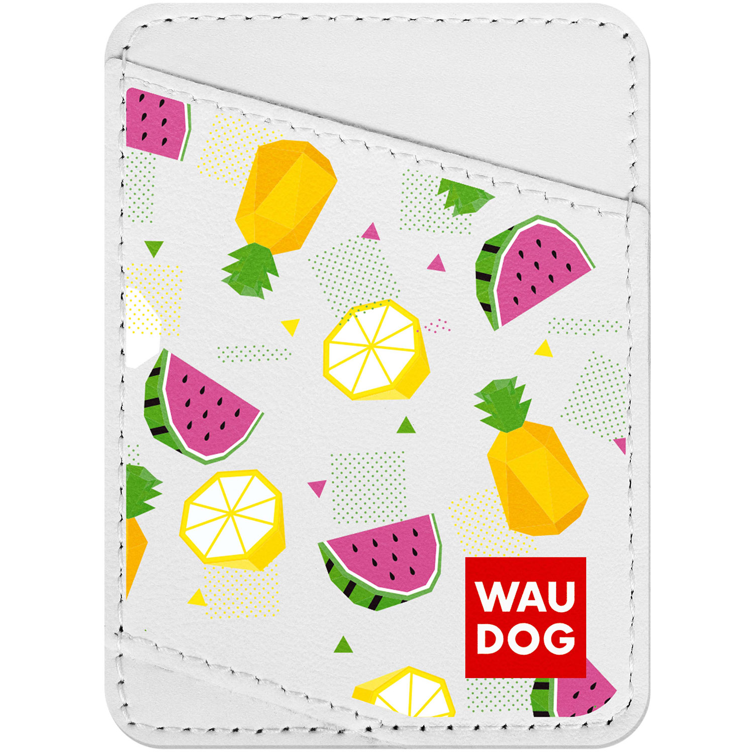 

Визитница WAUDOG Design с рисунком "Фрукты", премиум кожа Белая (0408-0073-15)