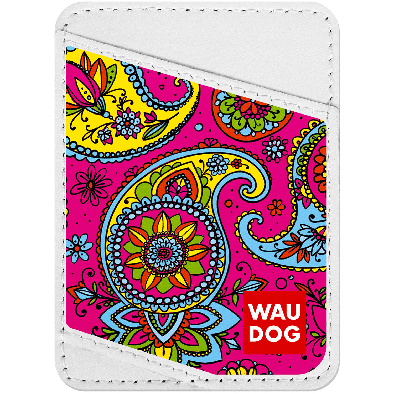 

Визитница WAUDOG Design с рисунком "Пейсли", премиум кожа Белая (0408-0010-15)