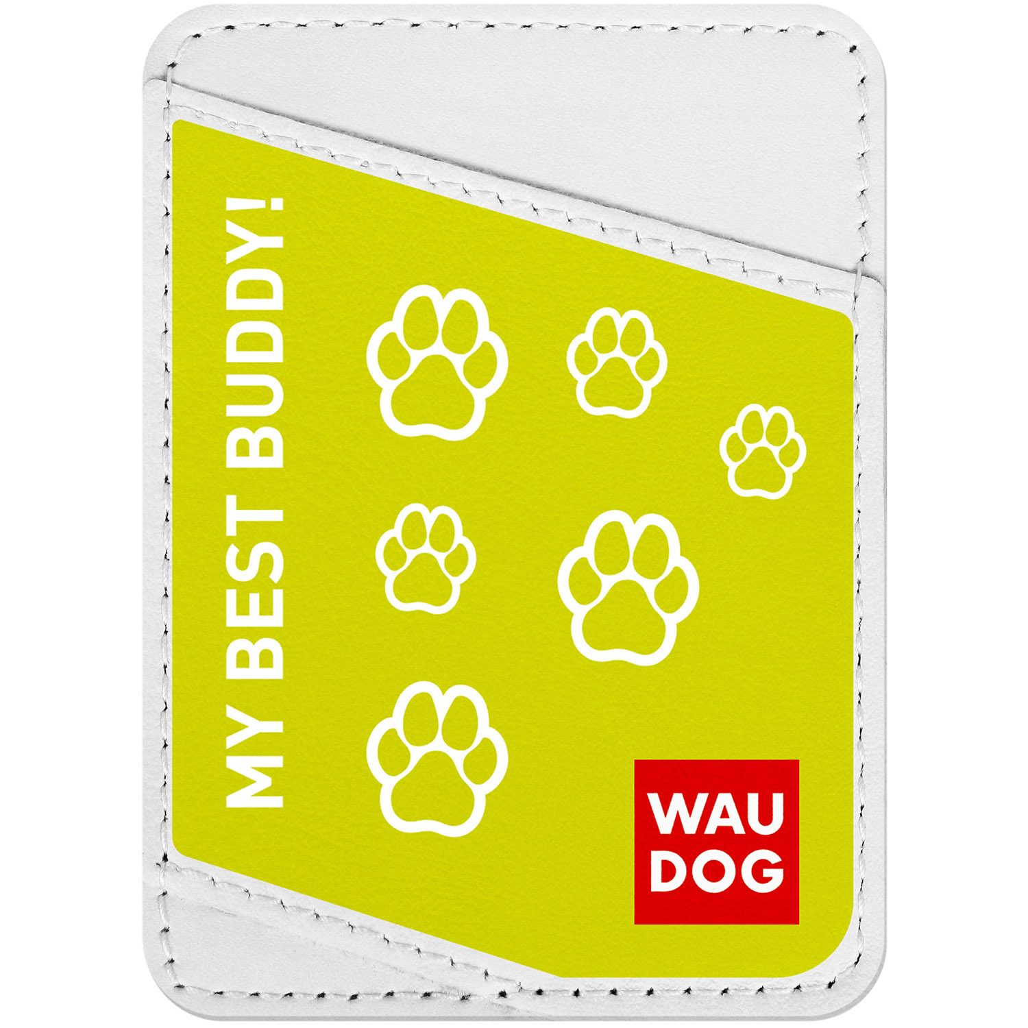 

Визитница WAUDOG Design с рисунком "Друг", премиум кожа Белая (0408-0024-15)