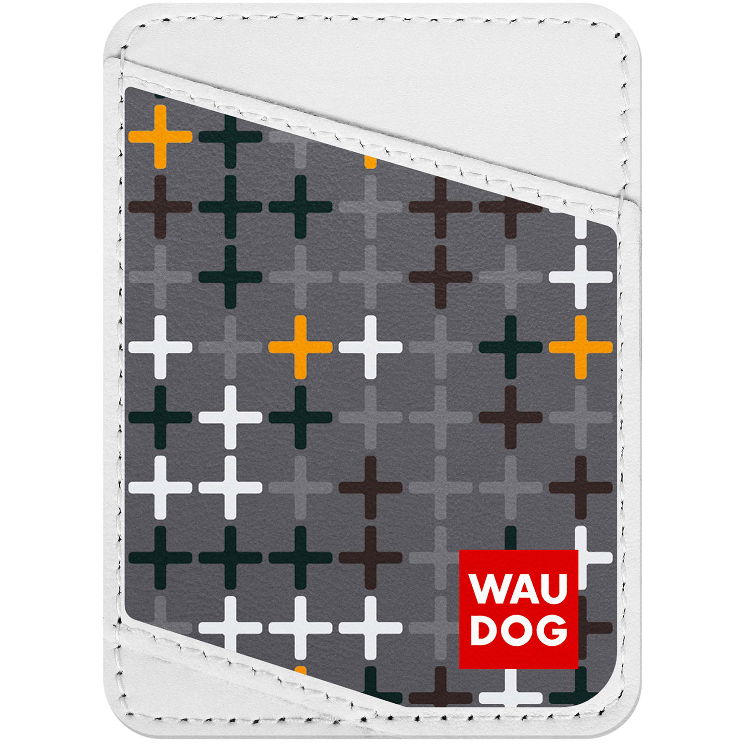 

Визитница WAUDOG Design с рисунком "Крестики", премиум кожа Белая (0408-0060-15)