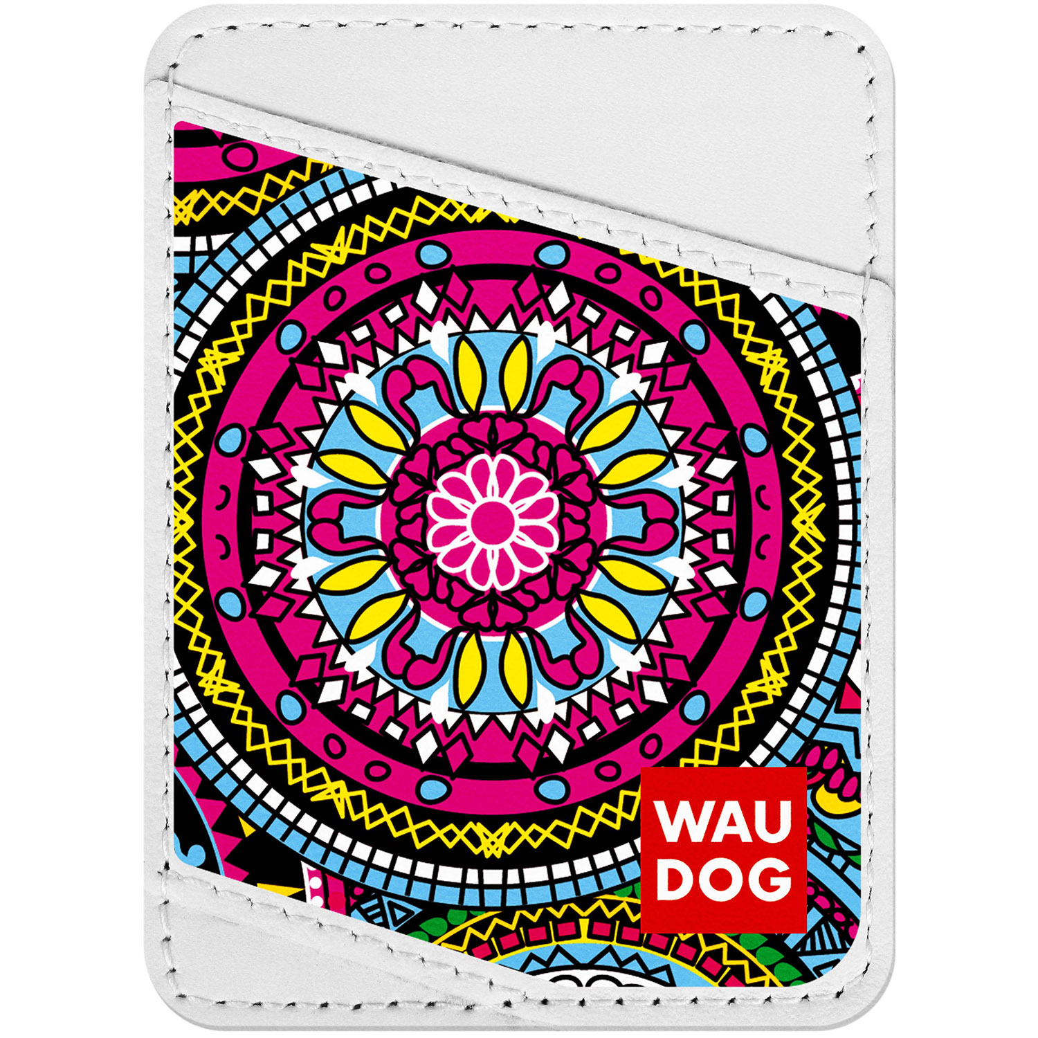

Визитница WAUDOG Design с рисунком "Мандалы", премиум кожа Белая (0408-0064-15)