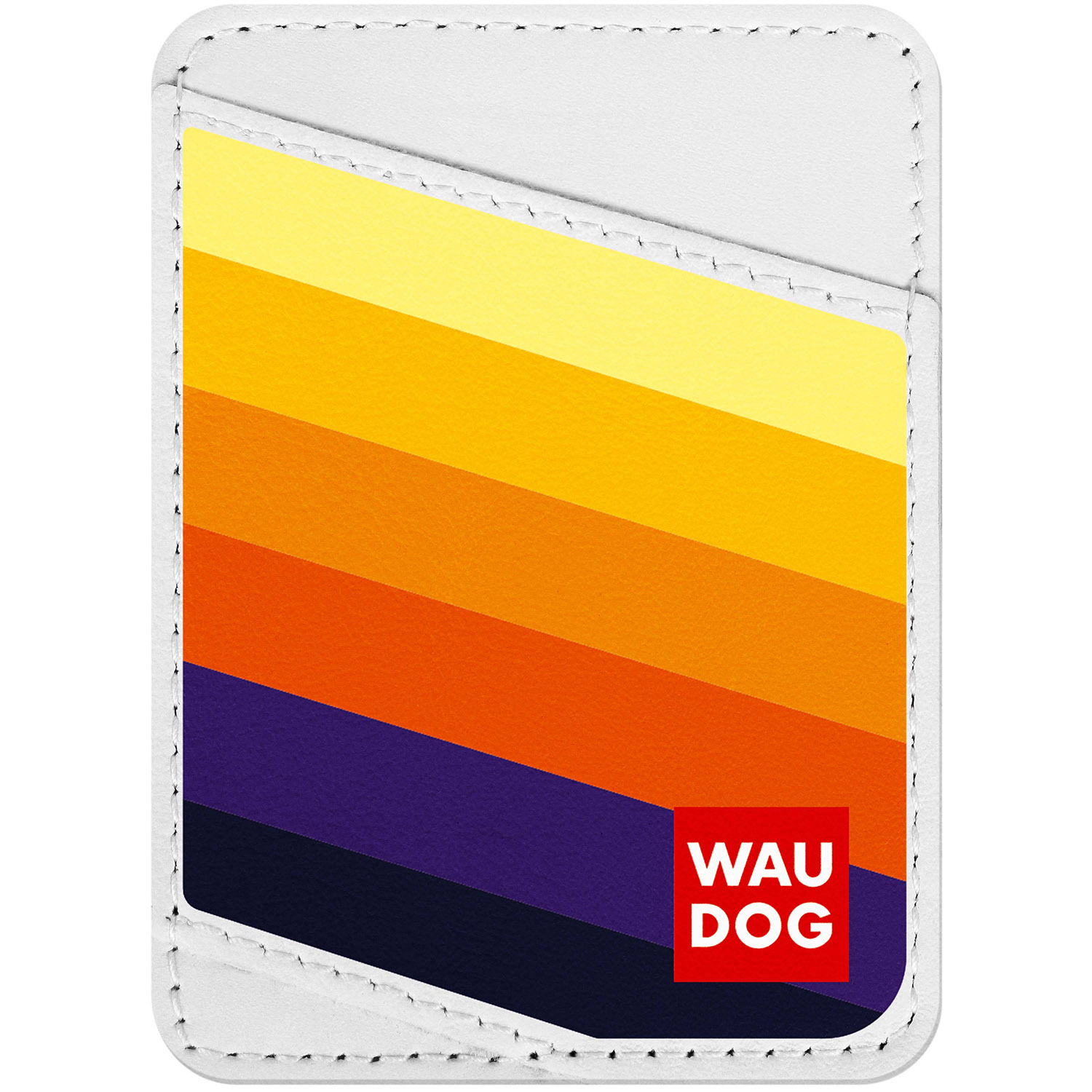 

Визитница WAUDOG Design с рисунком "Линии", премиум кожа Белая (0408-0004-15)