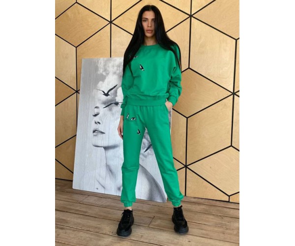 

Костюм женский Panga с пингвинами MB зелёный, XL СК36